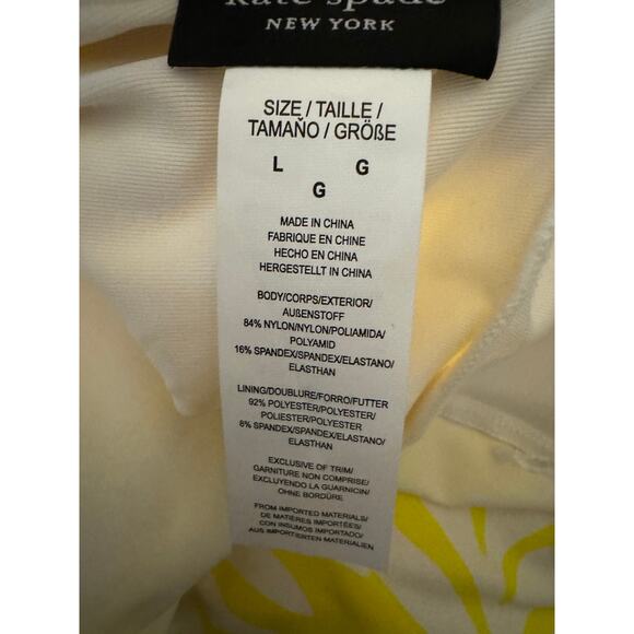 Kate Spade | NWT Yellow Floral One Piece Long Sleeve Paddle Swim Suit | Size L - Picture 6 of 11